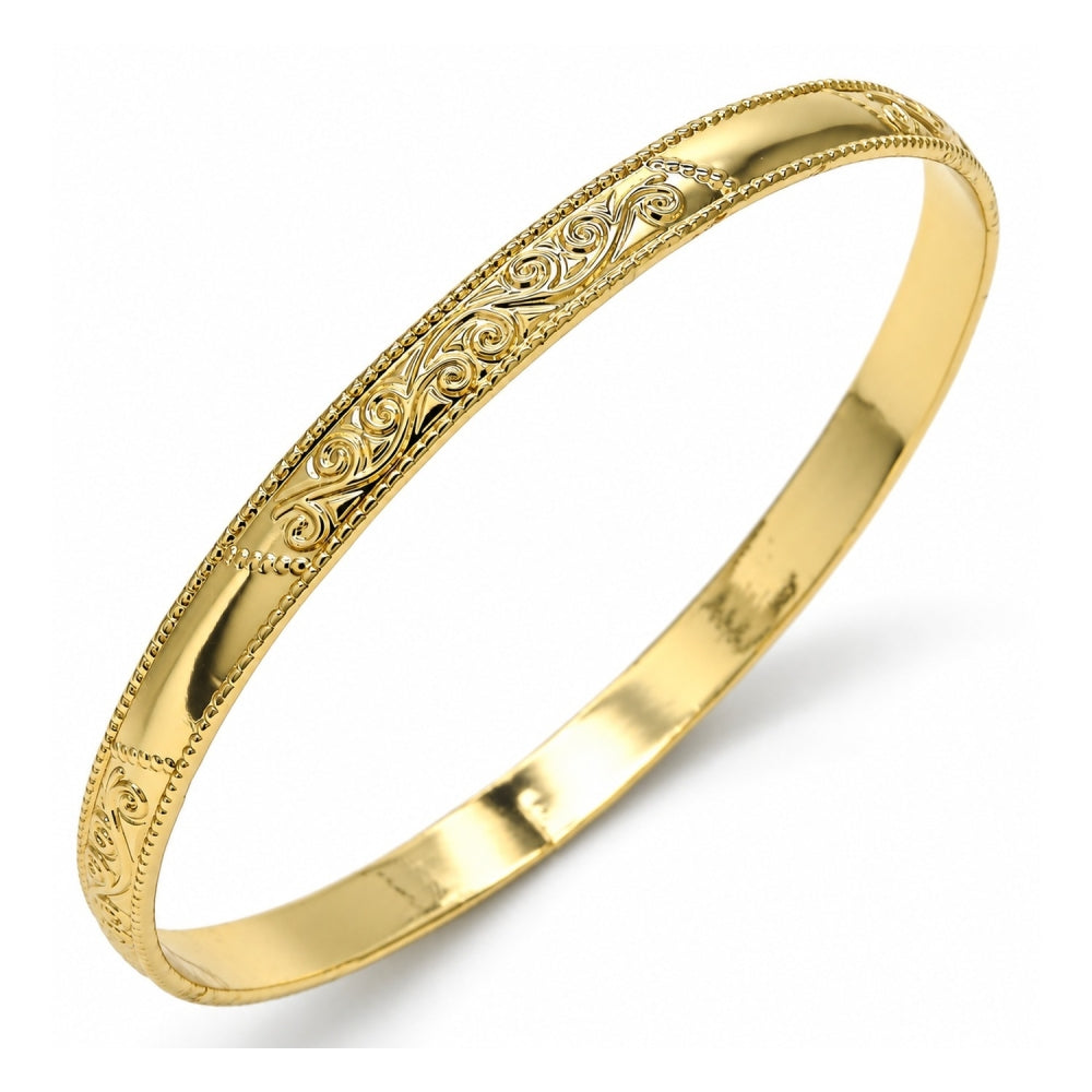 Oro Laminado Individual Bangle, Gold Filled Style Polished, Golden Finish