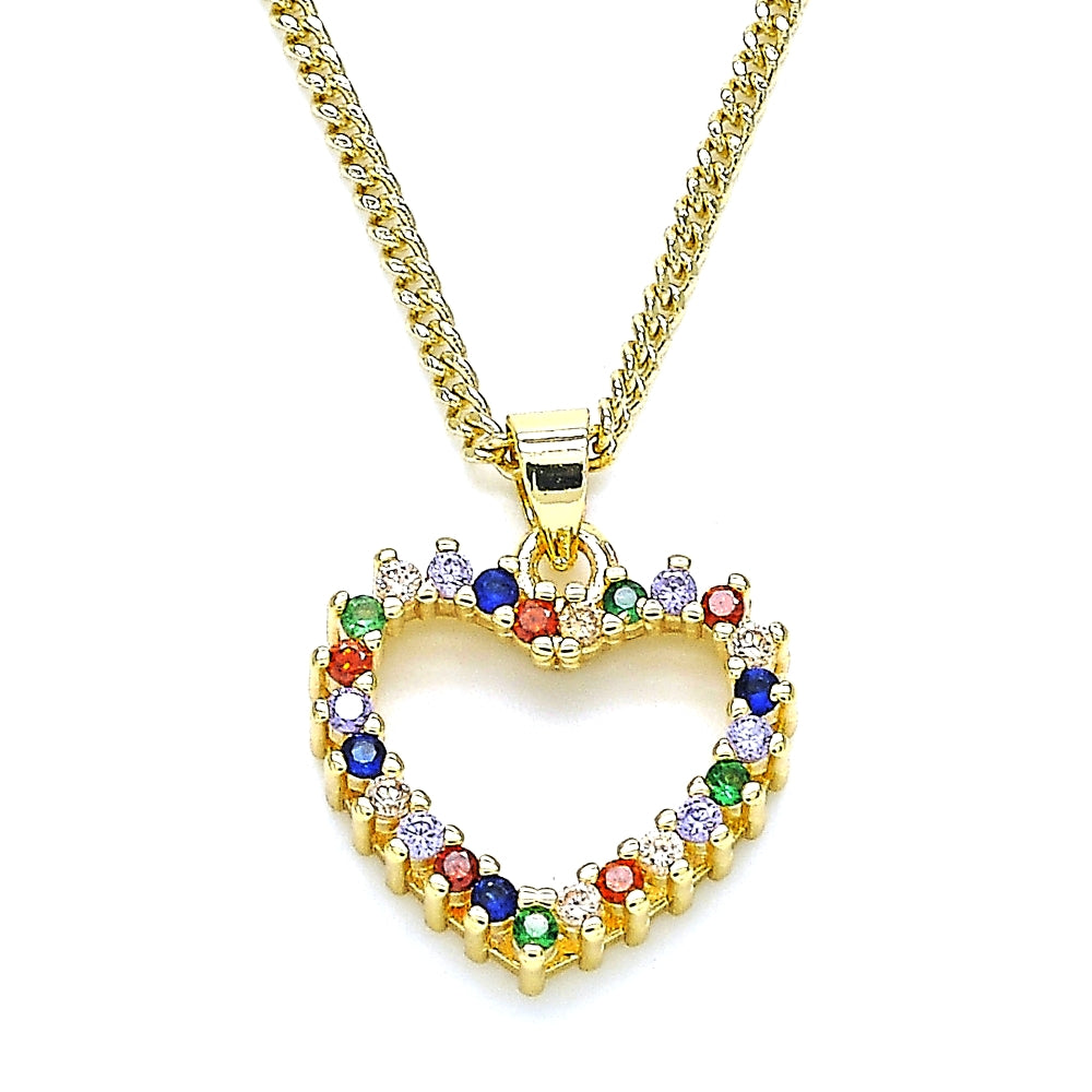 Oro Laminado Pendant Necklace, Gold Filled Style Polished, Golden Finish