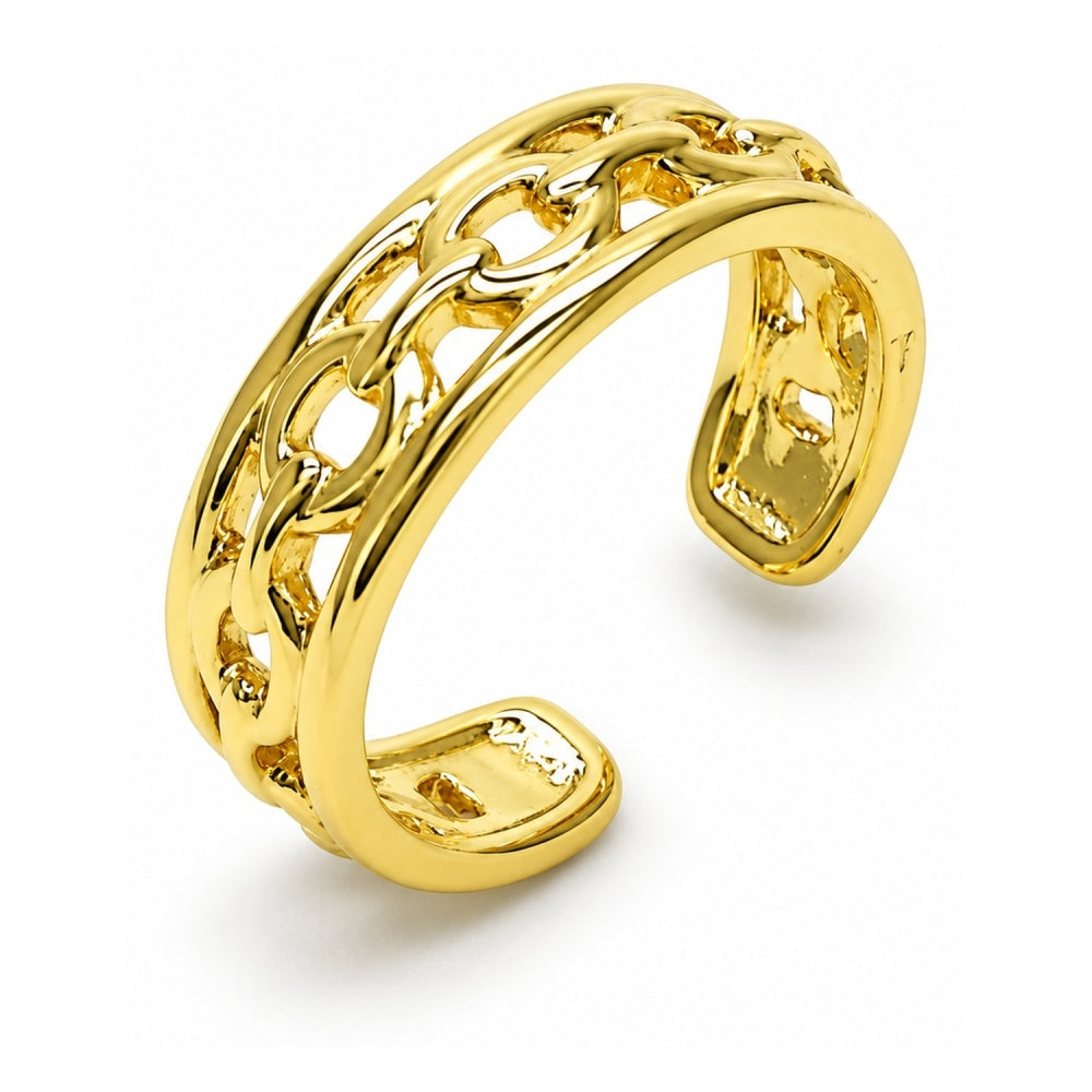 Oro Laminado Elegant Ring, Gold Filled Style Rolo Design, Polished, Golden Finish