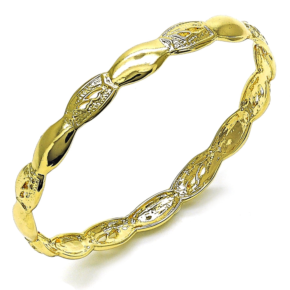 Oro Laminado Individual Bangle, Gold Filled Style Polished, Golden Finish