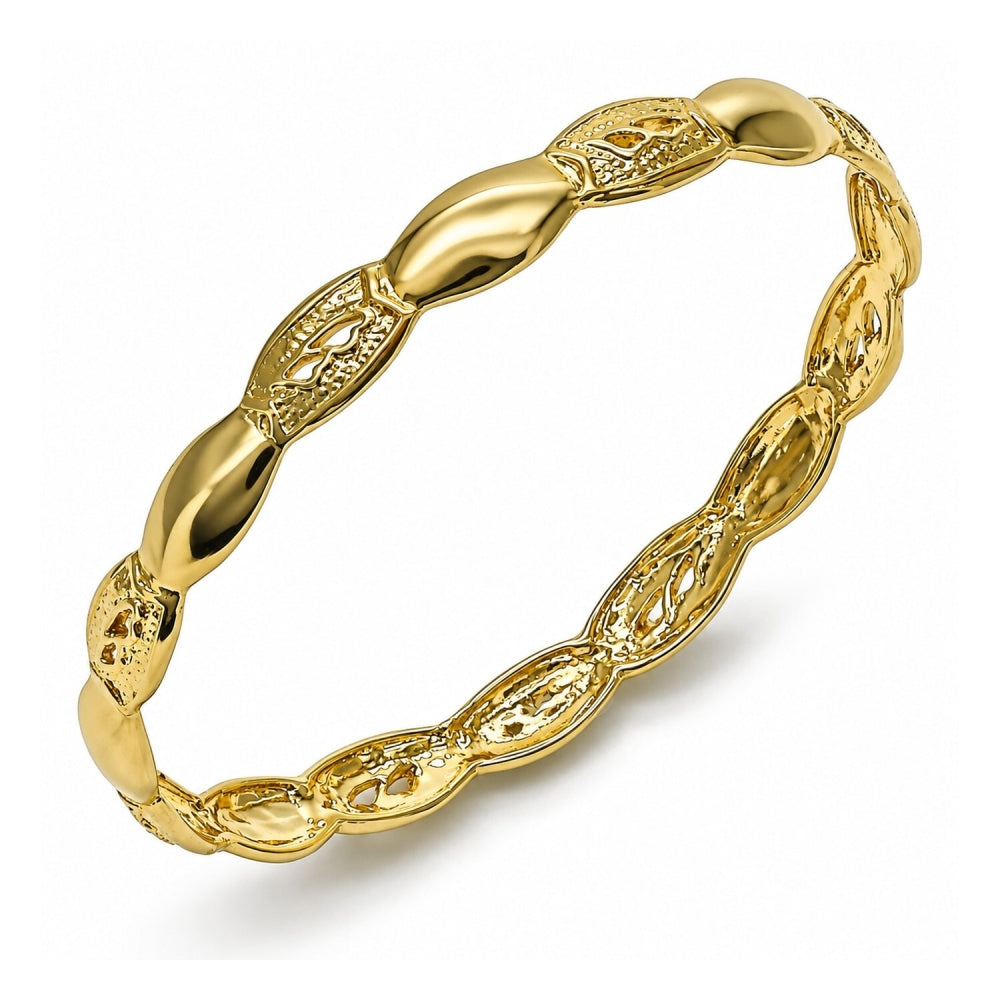Oro Laminado Individual Bangle, Gold Filled Style Polished, Golden Finish
