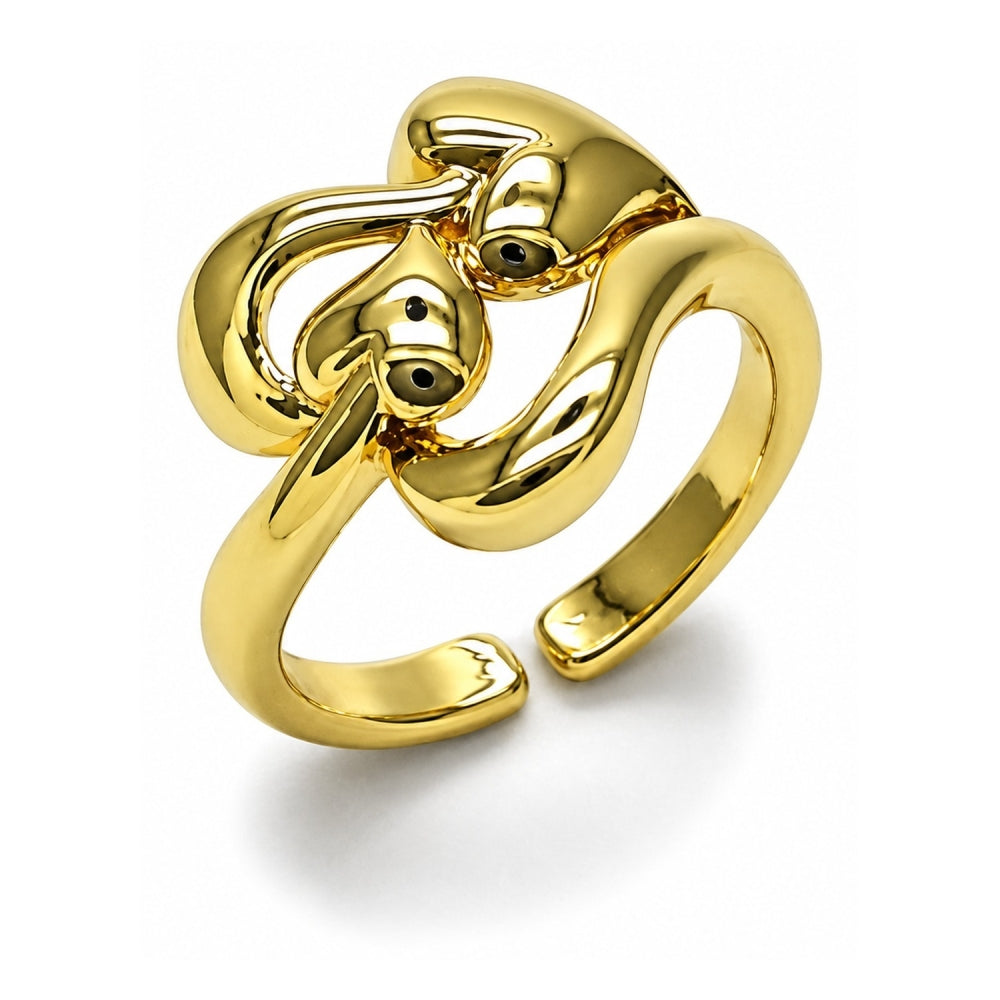 Oro Laminado Elegant Ring, Gold Filled Style Heart Design, Polished, Golden Finish