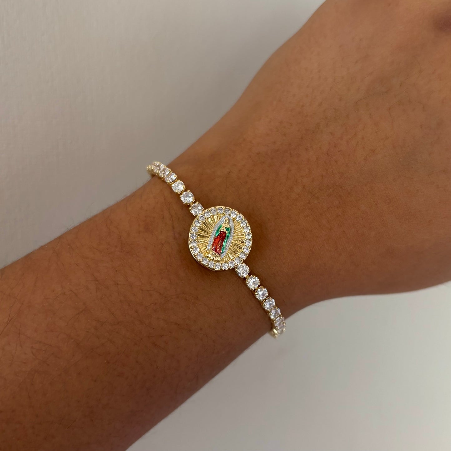 Virgen De Guadalupe Tennis Bracelet