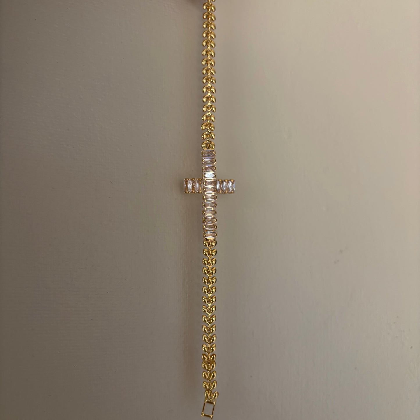 White Cross Bracelet