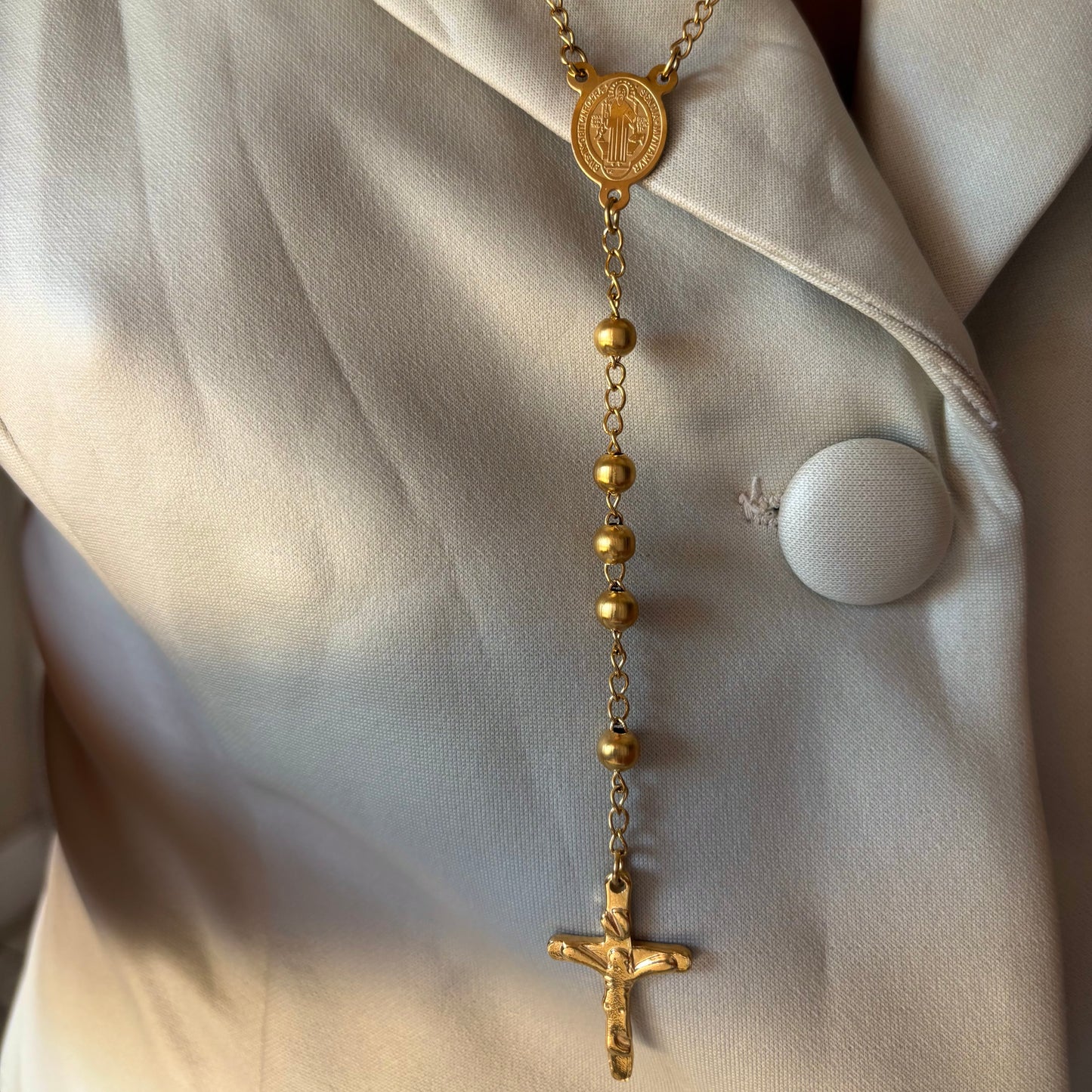 24 Inch All Gold Rosary