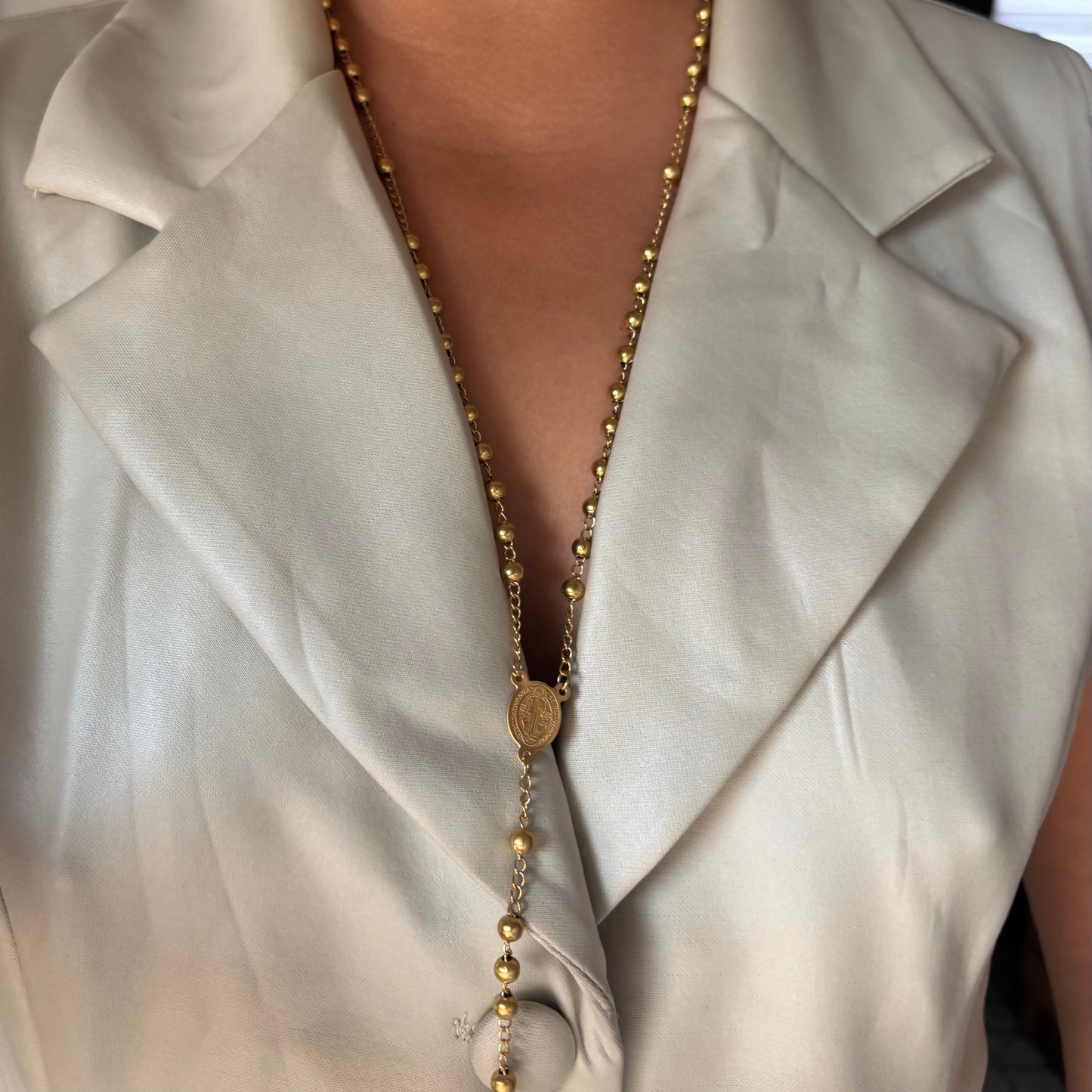 24 Inch All Gold Rosary
