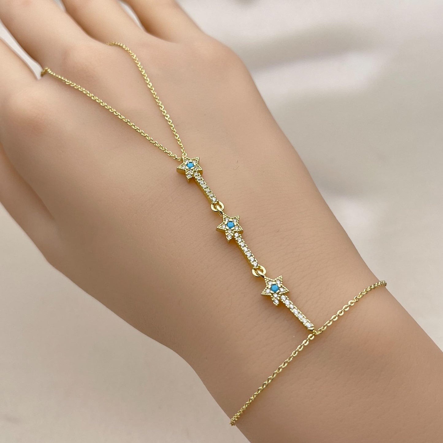 Blue Star Hand Chain