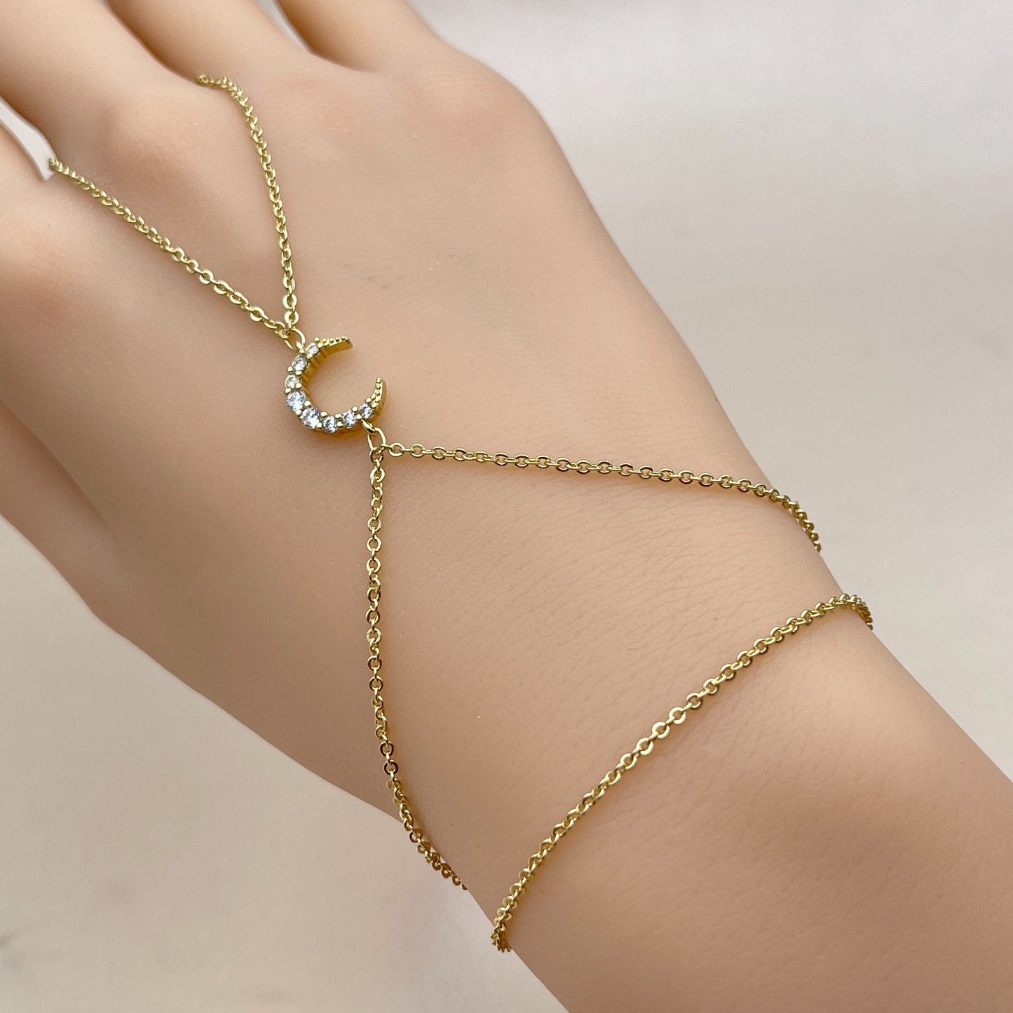 Sparkle Moon Hand Chain