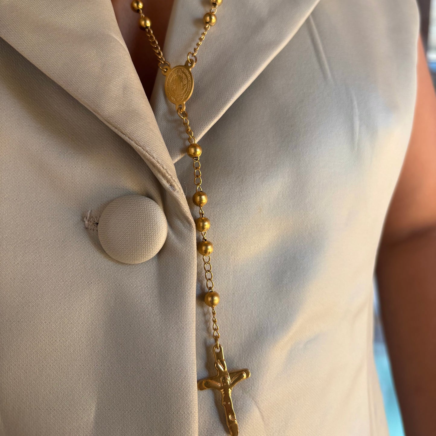 24 Inch All Gold Rosary
