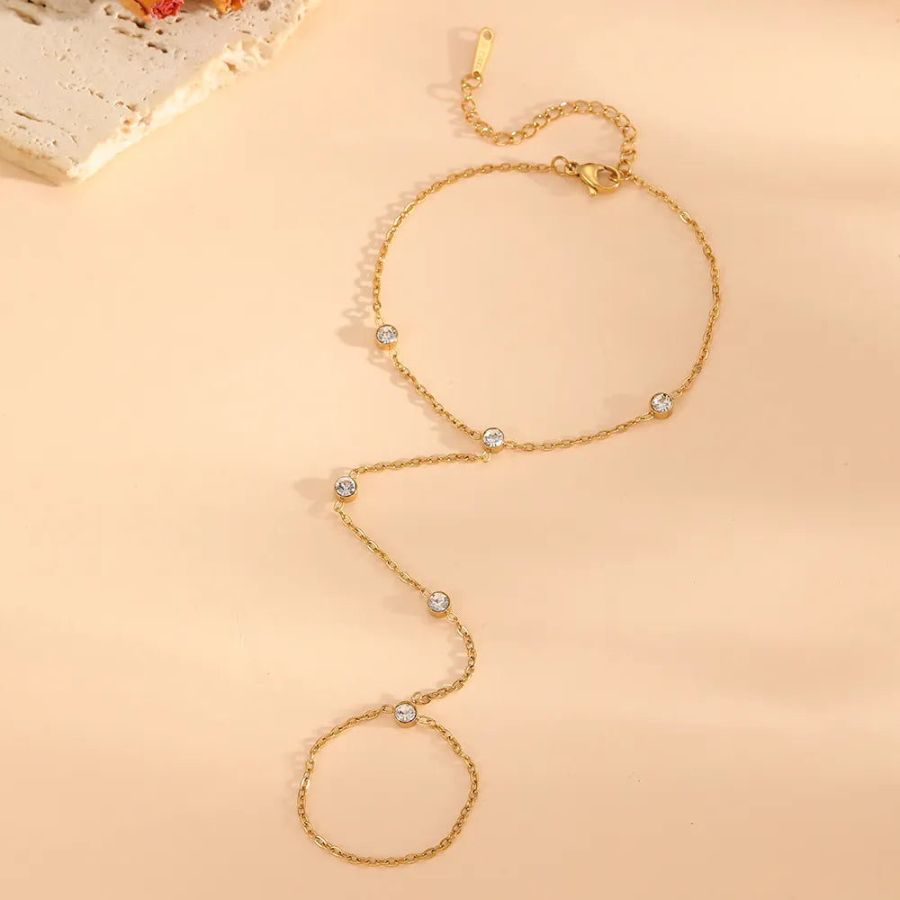 6 Rhinestone Hand Chain