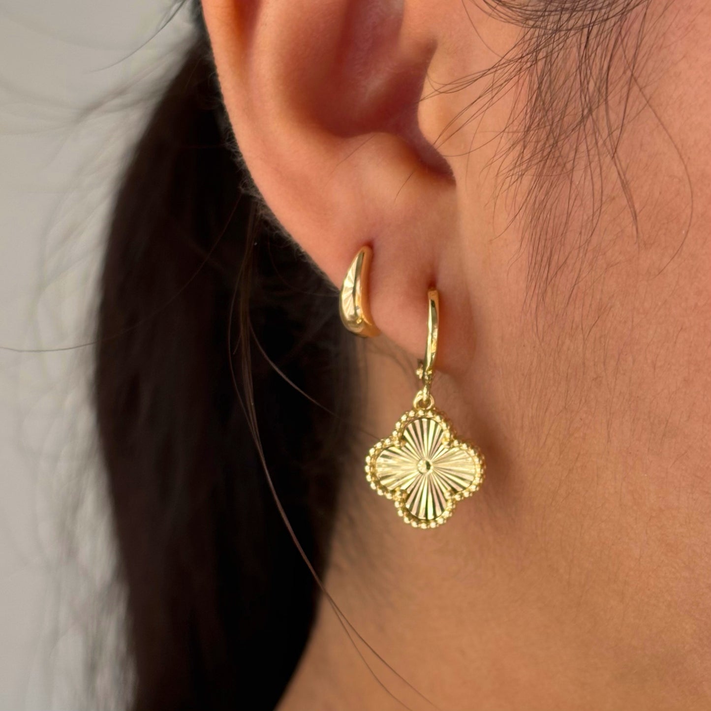 Gold Clover Earrings