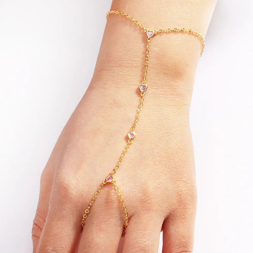 Pink Heart Hand Chain