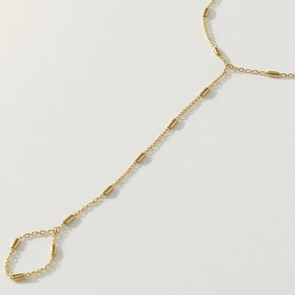 Cylinder Beaded Hand Chain