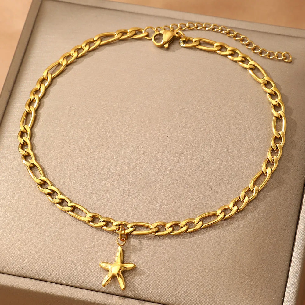 Starfish Figaro Anklet