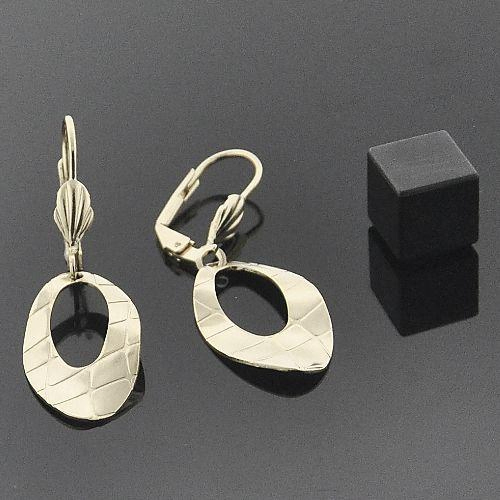 Oro Laminado Dangle Earring, Gold Filled Style Polished, Golden Finish