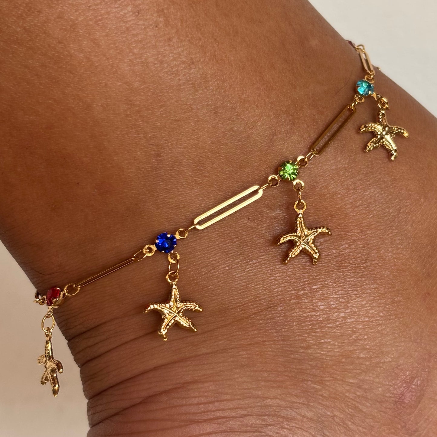 Starfish Charm Anklet