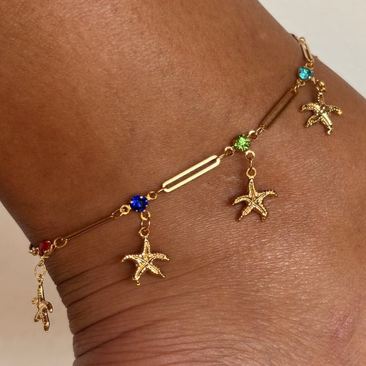 Starfish Charm Anklet