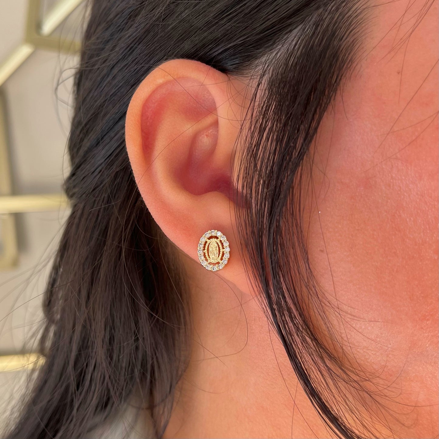 Virgen De Guadalupe Studs