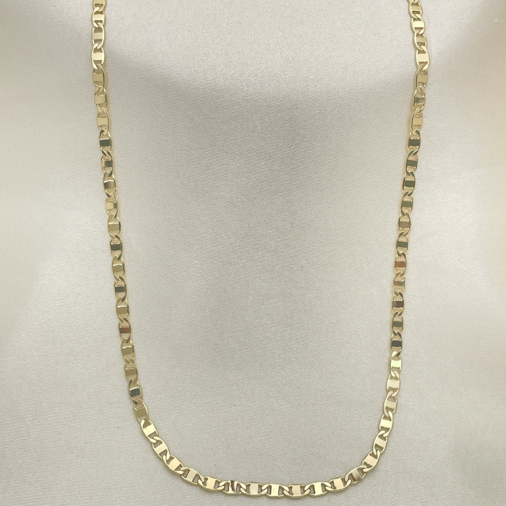 Oro Laminado Basic Necklace, Gold Filled Style Mariner Design, Polished, Golden Finish