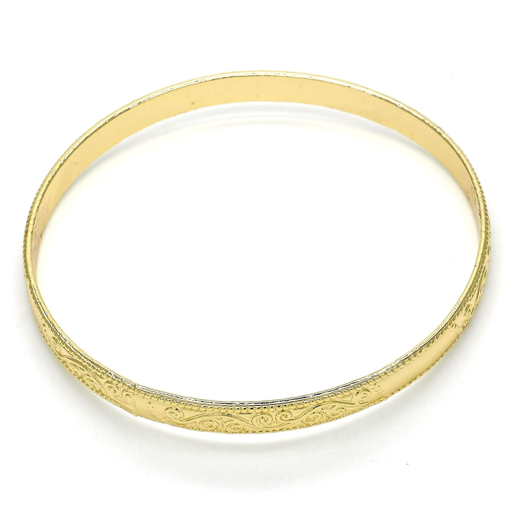 Oro Laminado Individual Bangle, Gold Filled Style Polished, Golden Finish