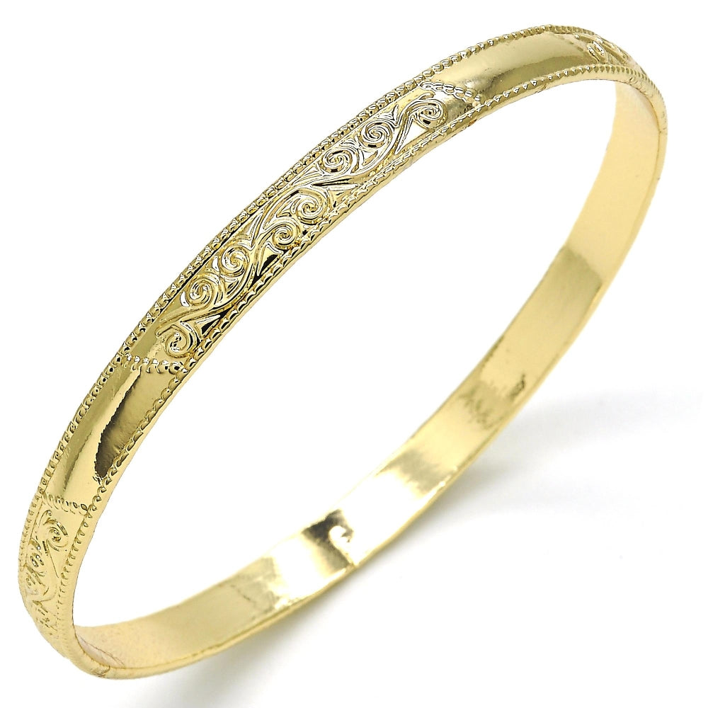 Oro Laminado Individual Bangle, Gold Filled Style Polished, Golden Finish