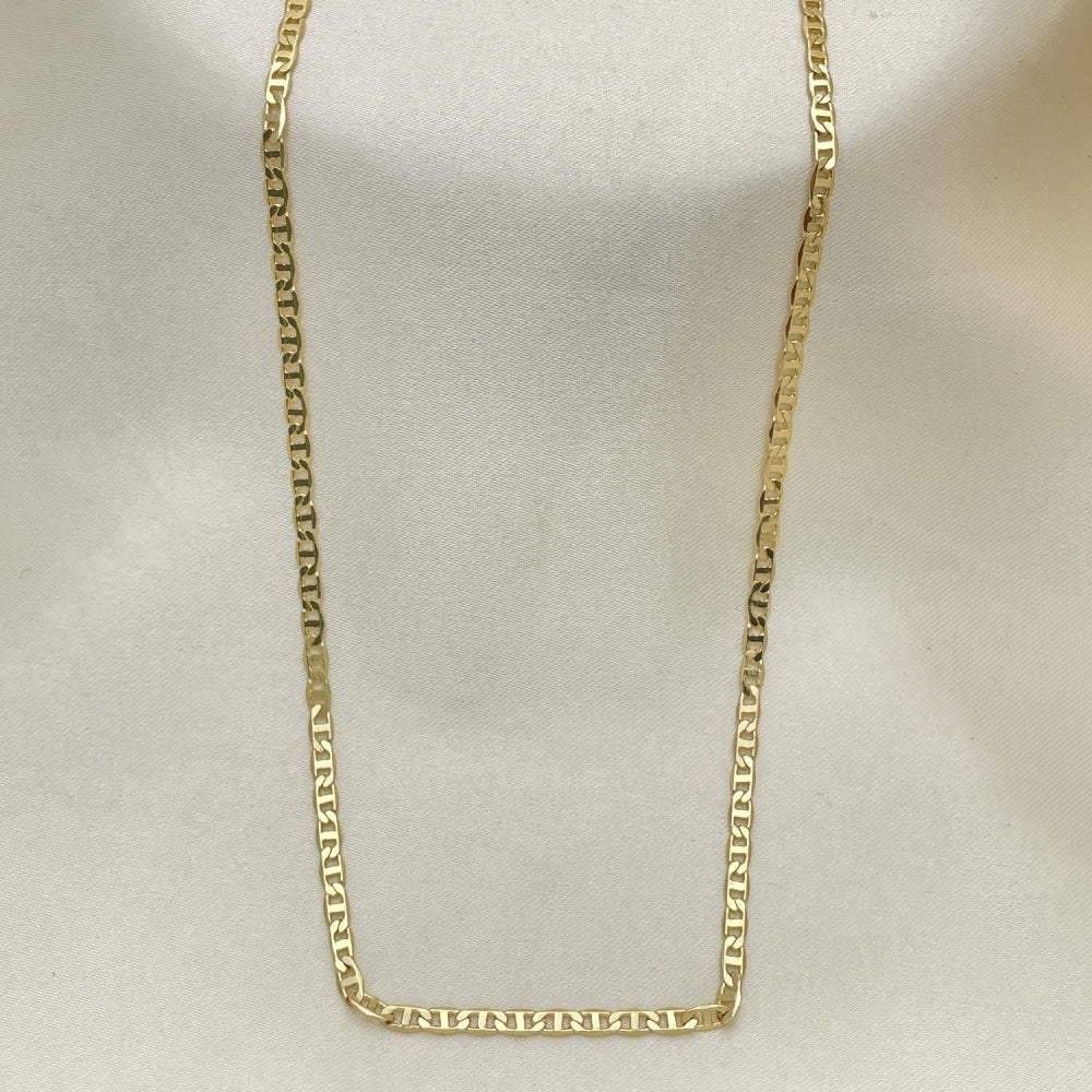Oro Laminado Basic Necklace, Gold Filled Style Mariner Design, Polished, Golden Finish