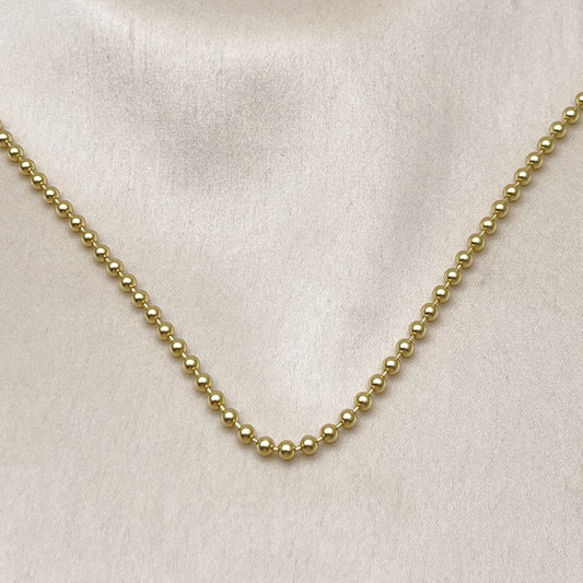 Oro Laminado Fancy Necklace, Gold Filled Style Ball Design, Polished, Golden Finish