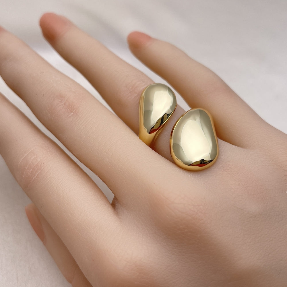 Oro Laminado Elegant Ring, Gold Filled Style Polished, Golden Finish