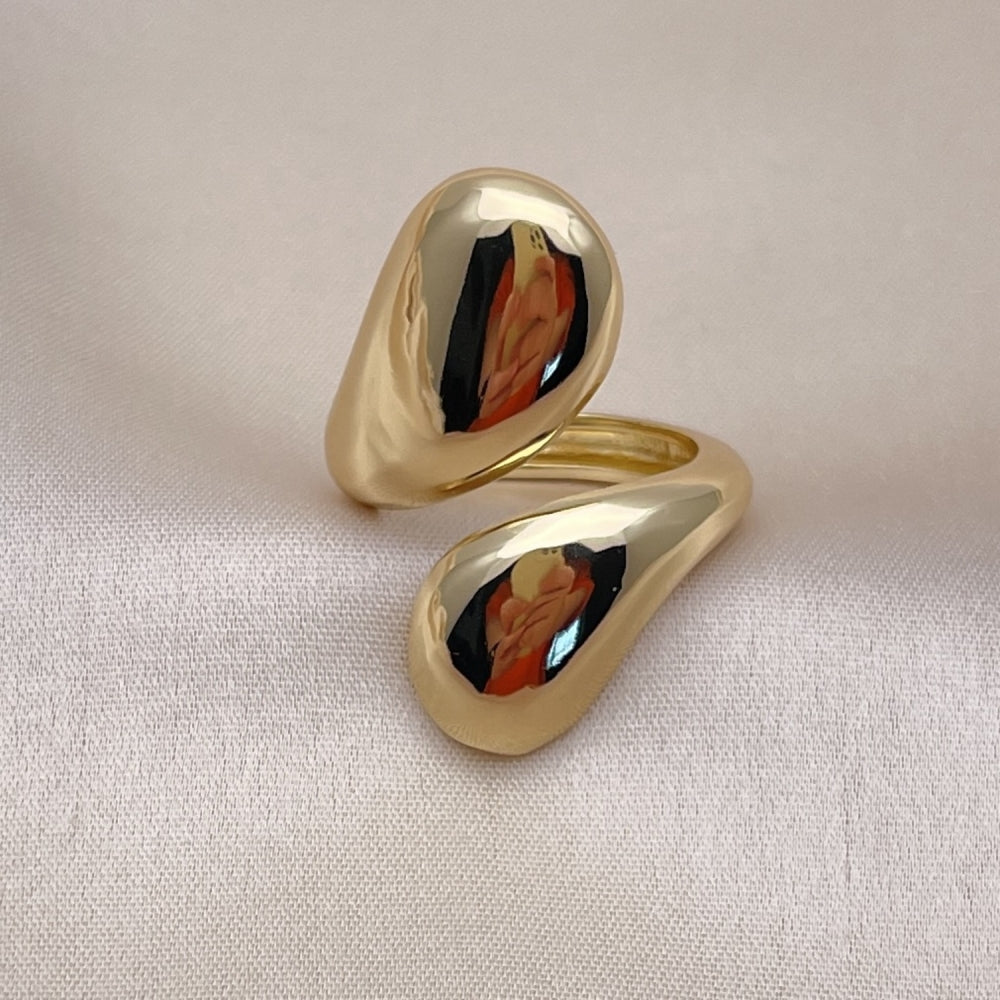 Oro Laminado Elegant Ring, Gold Filled Style Polished, Golden Finish