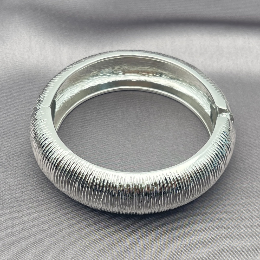Rhodium Gold Filled Individual Bangle, Brushed Finish, Rhodium Finish