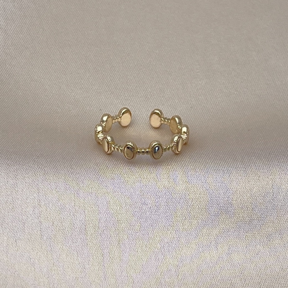 Oro Laminado Elegant Ring, Gold Filled Style Diamond Cutting Finish, Golden Finish