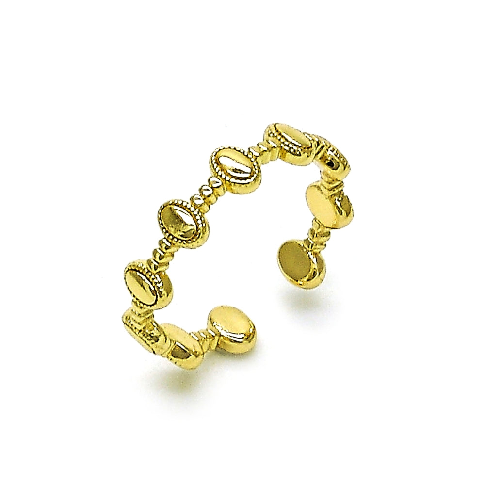 Oro Laminado Elegant Ring, Gold Filled Style Diamond Cutting Finish, Golden Finish