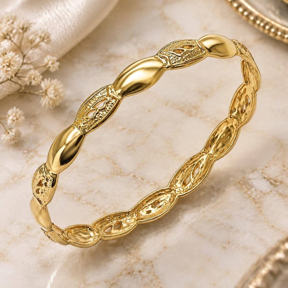 Oro Laminado Individual Bangle, Gold Filled Style Polished, Golden Finish