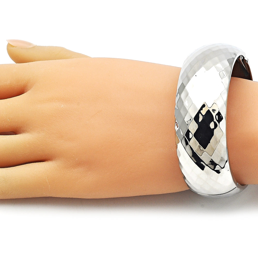 Rhodium Gold Filled Individual Bangle, Polished, Rhodium Finish