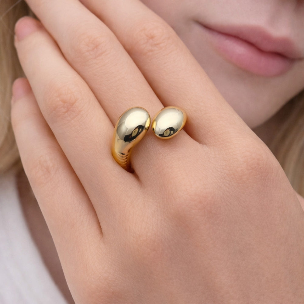 Oro Laminado Elegant Ring, Gold Filled Style Polished, Golden Finish