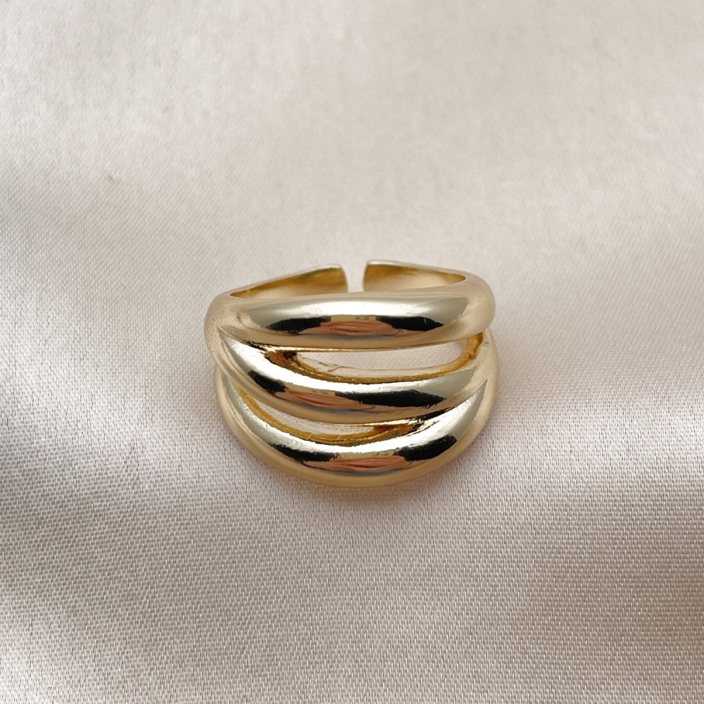 Oro Laminado Elegant Ring, Gold Filled Style Polished, Golden Finish