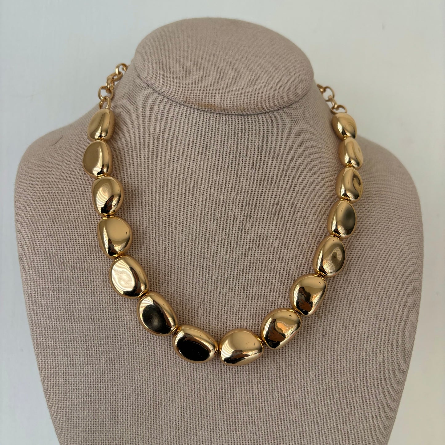 Gold Pebble Necklace