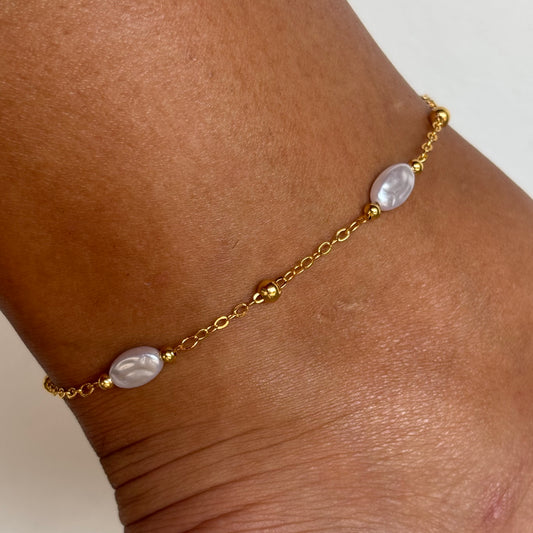 Beaded Pearl Anklet