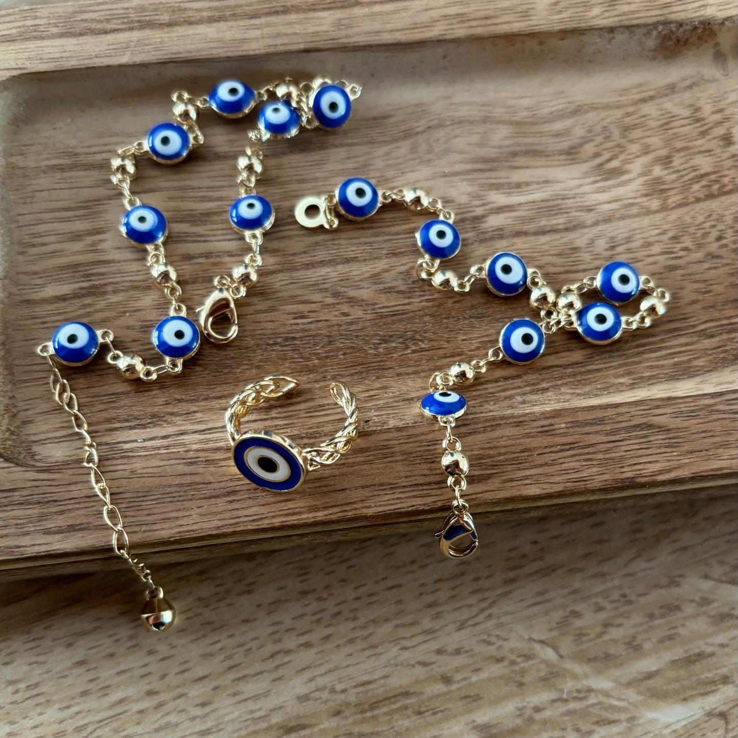 Blue Evil Eye Trio Set