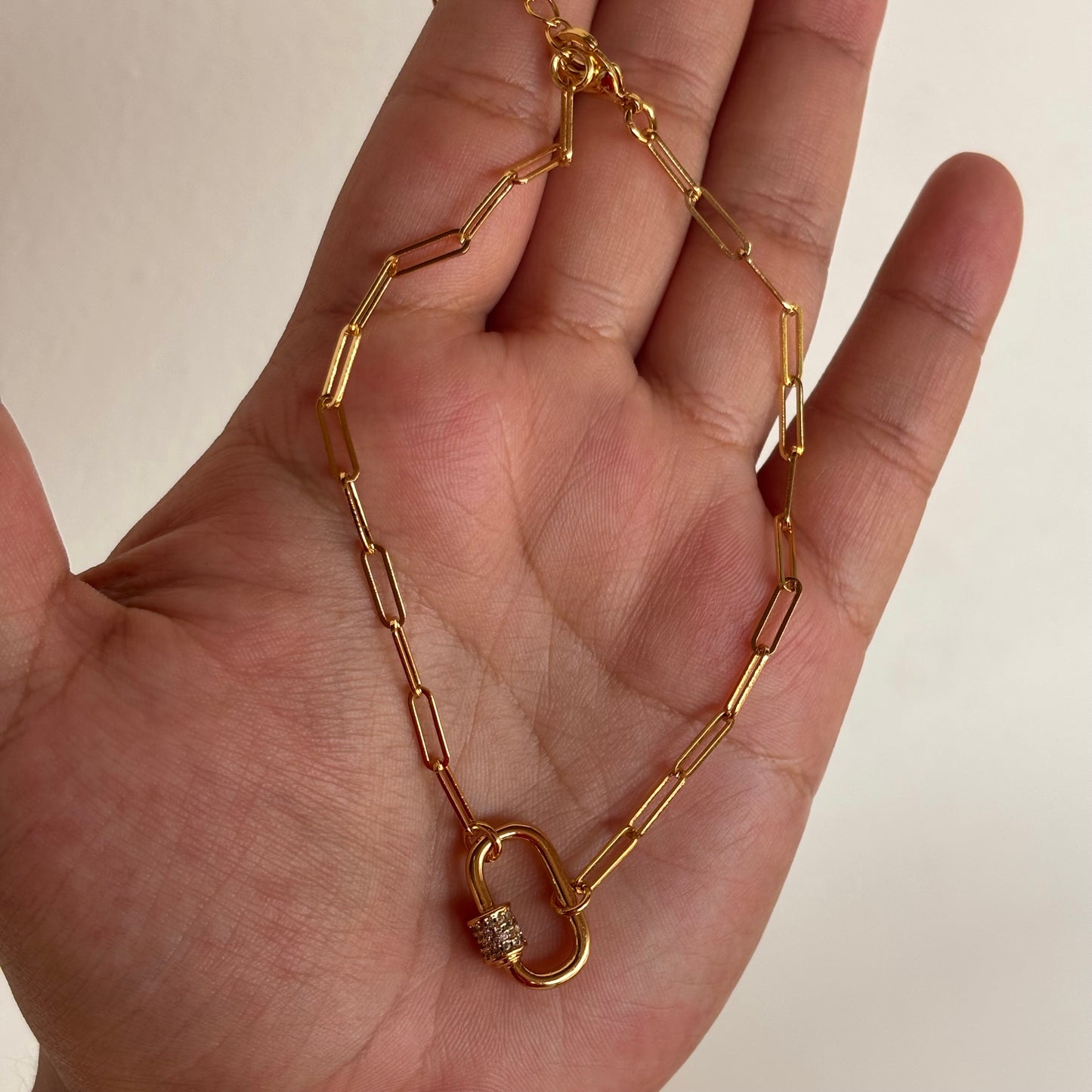 Paperclip Toggle Anklet