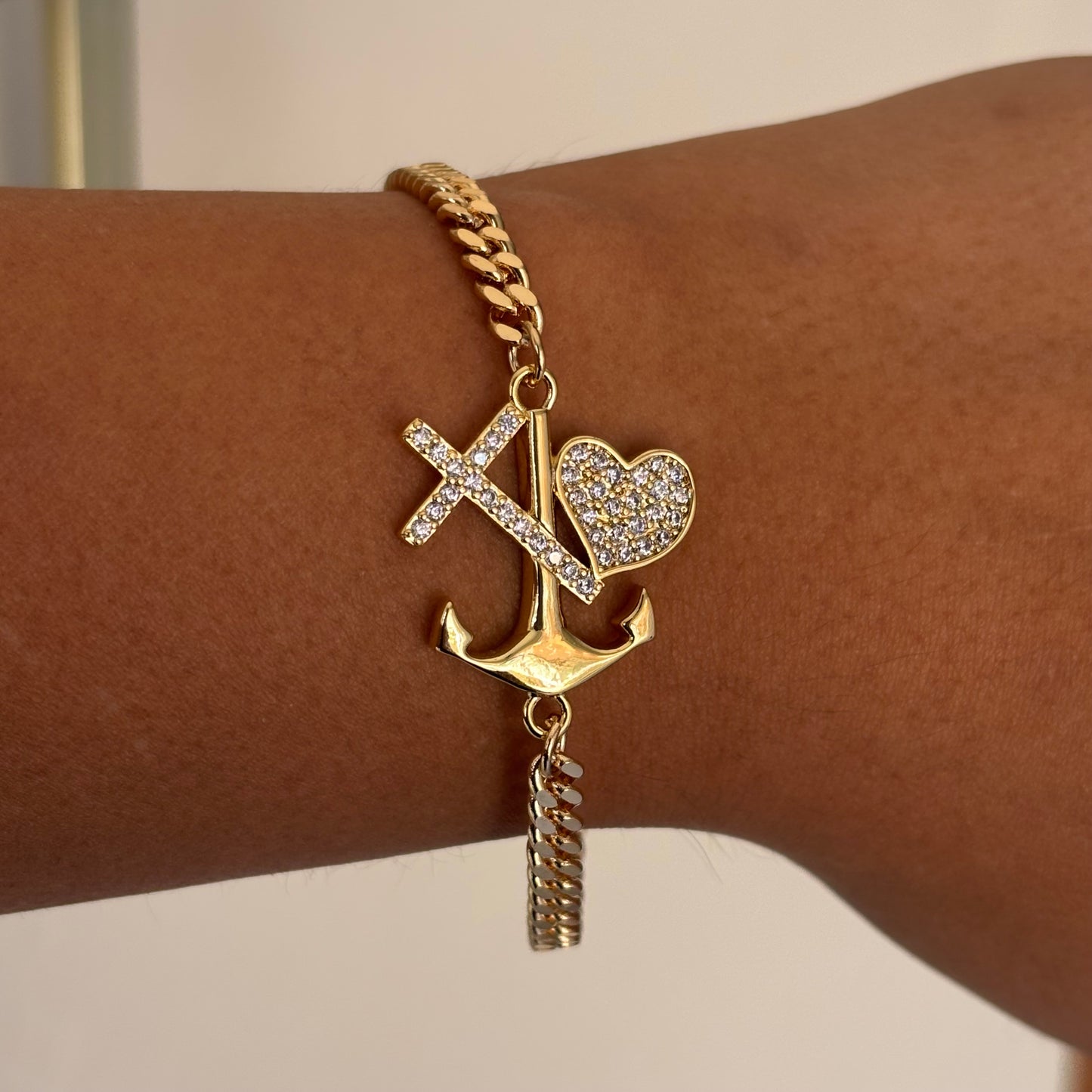 Cross & Anchor Bracelet