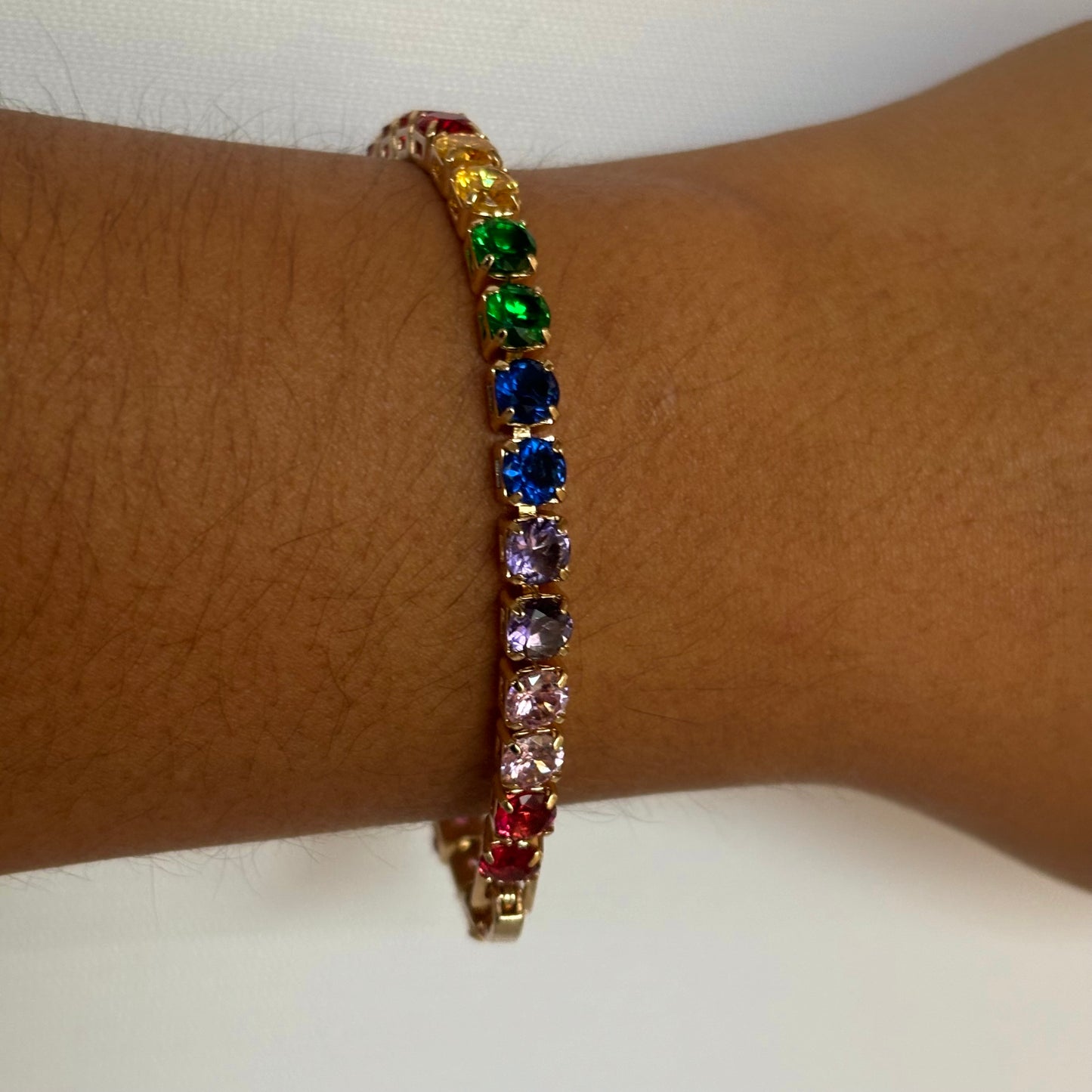 Thick Multicolor Tennis Bracelet