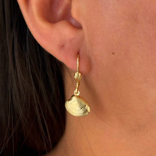 Gold Shell Earrings