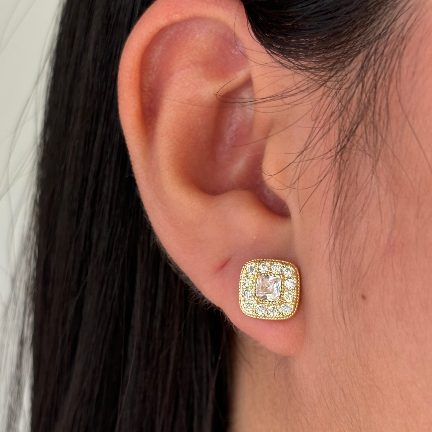 Square Pave Studs