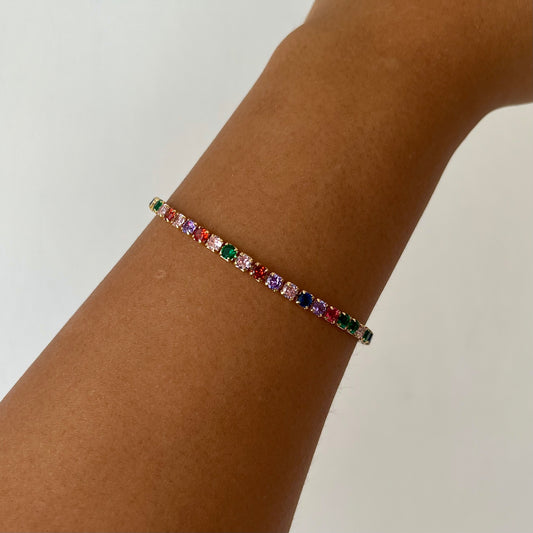 Multicolor Tennis Bracelet