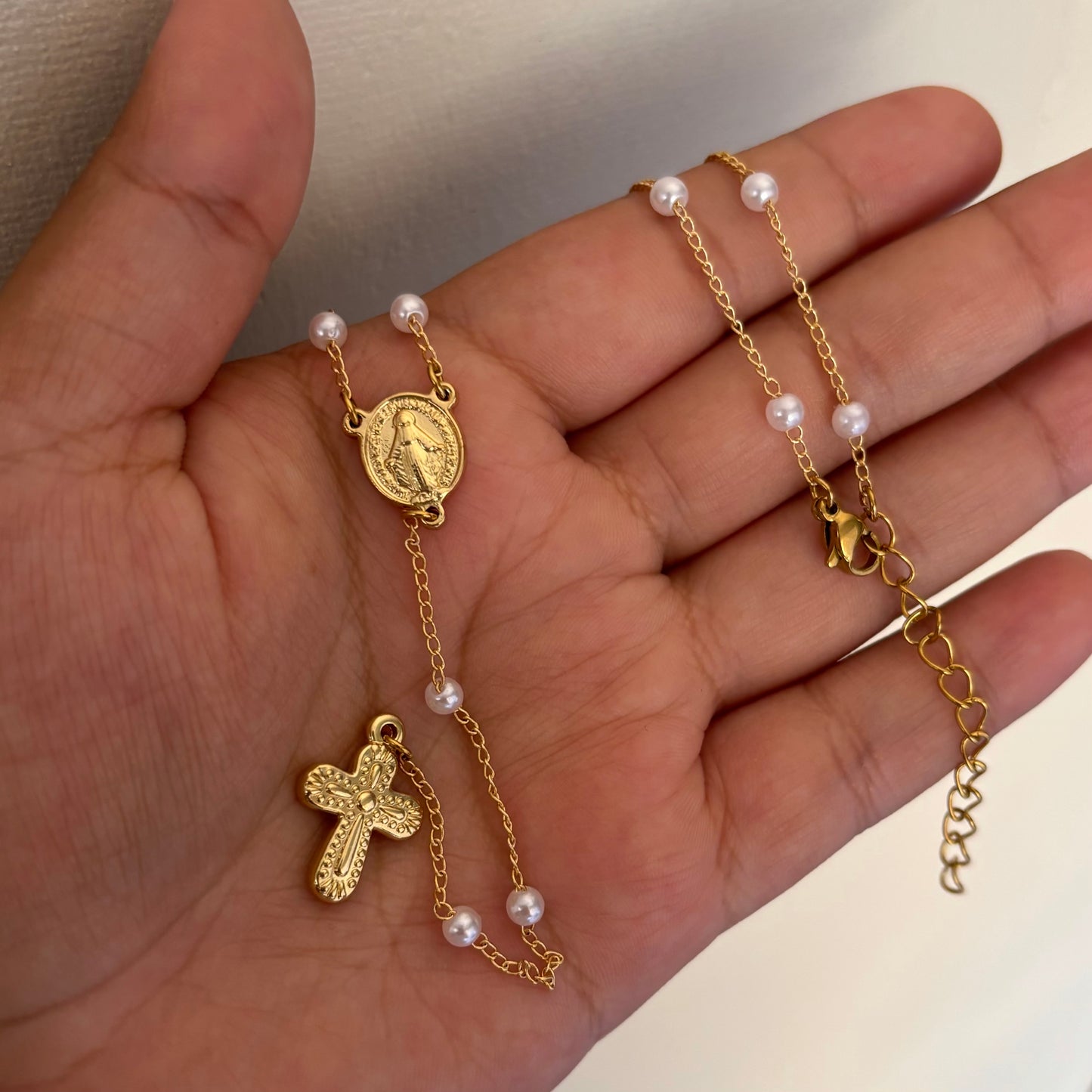 Pearl Beaded Rosary