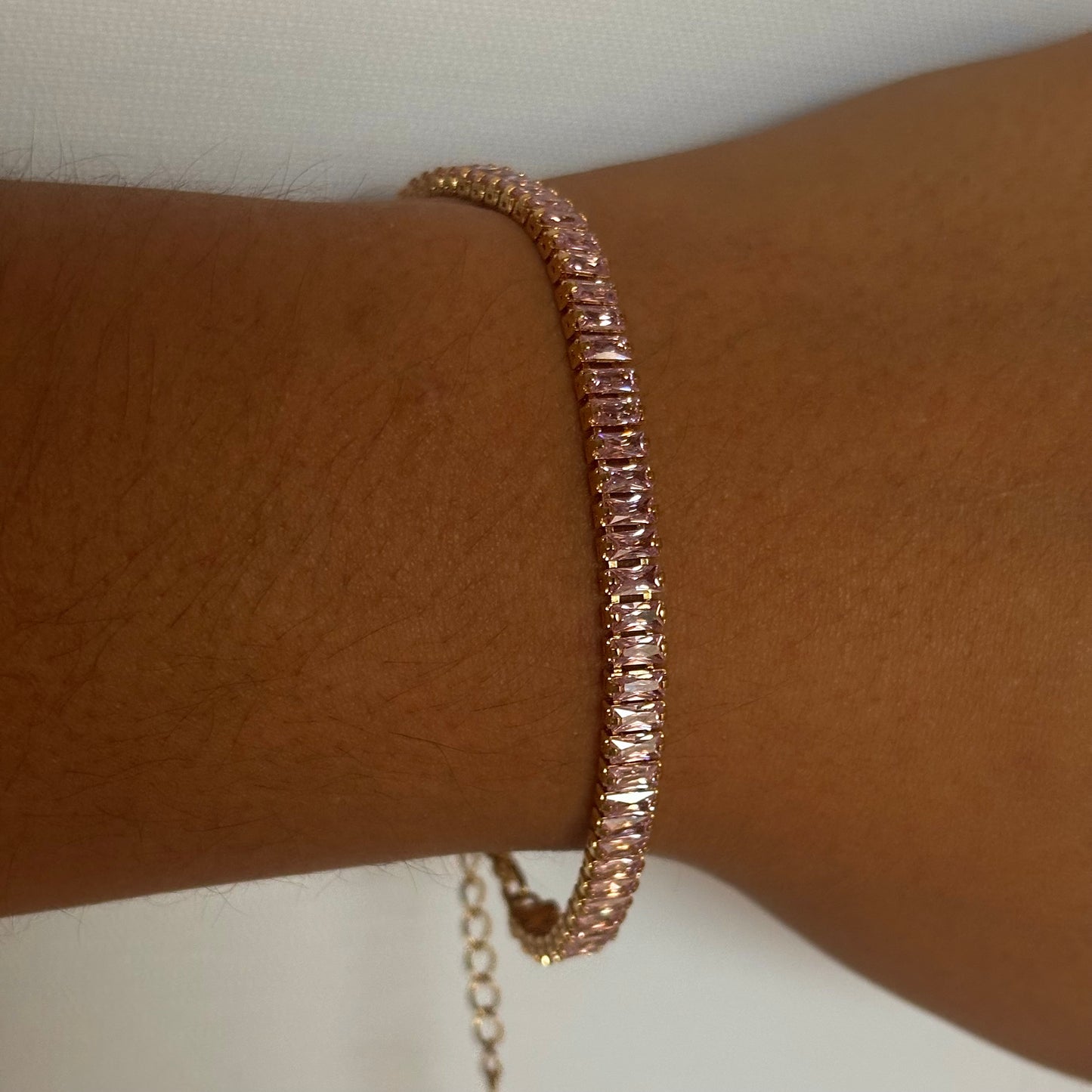 Pink Tennis Bracelet