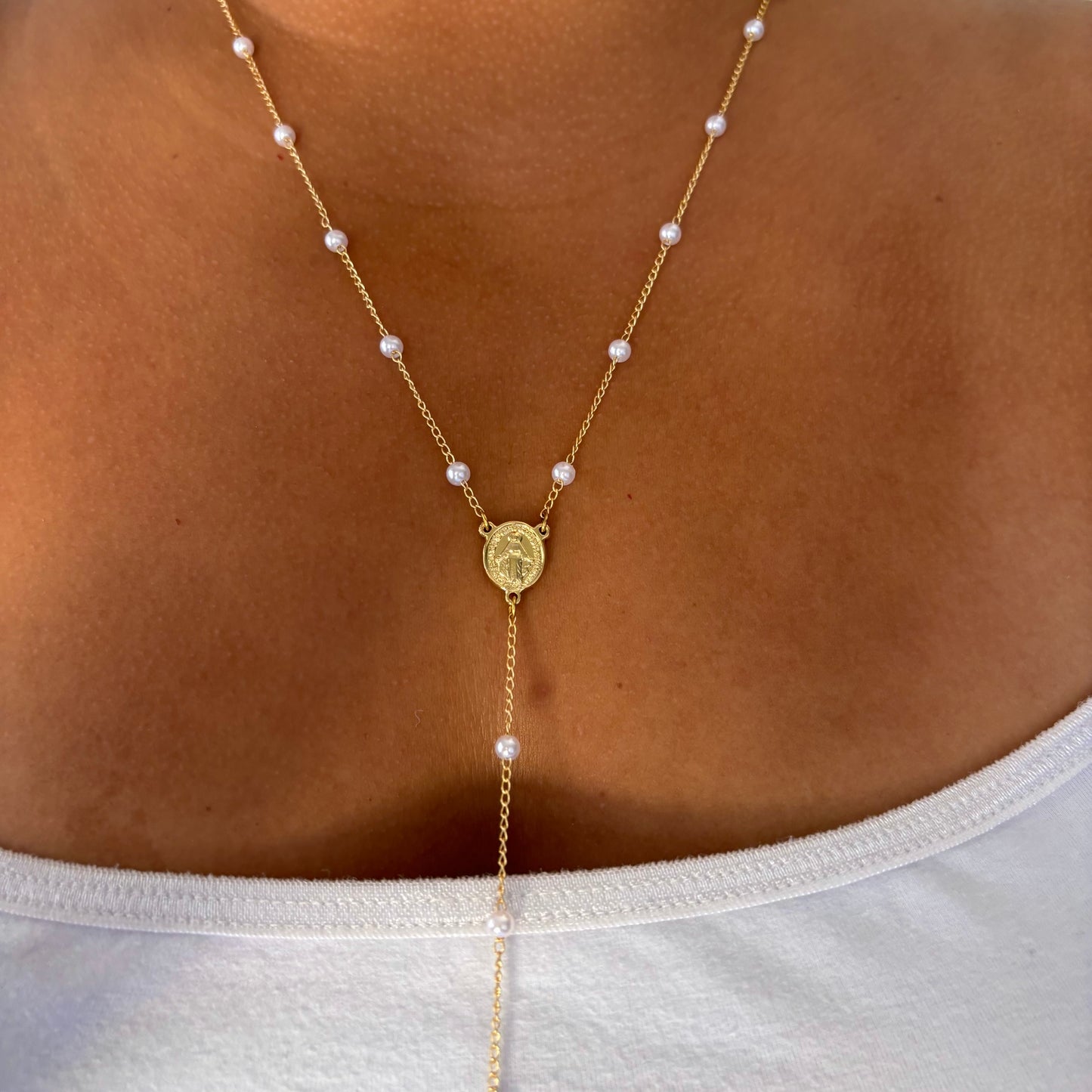 Pearl Beaded Rosary