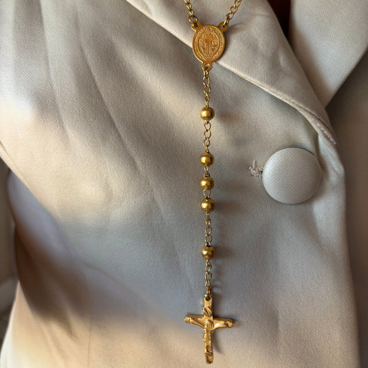 24 Inch All Gold Rosary