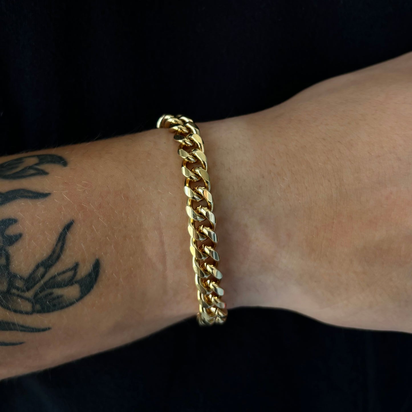 8mm Cuban Chain Bracelet